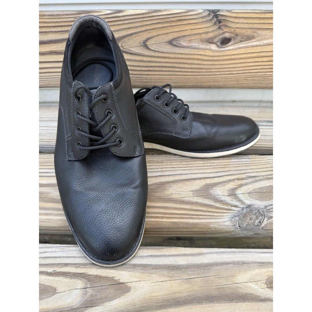 Aldo Men's Casual Oxford Shoes, Black, Size 10.5 Preloved